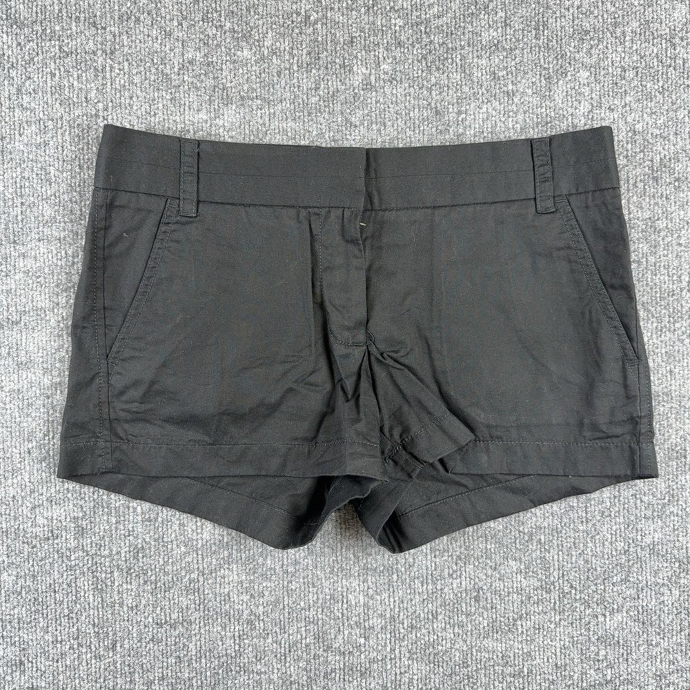 J.Crew Shorts Womens 4 Black Cotton Chino Twill 3 Inseam Flat Front Casual